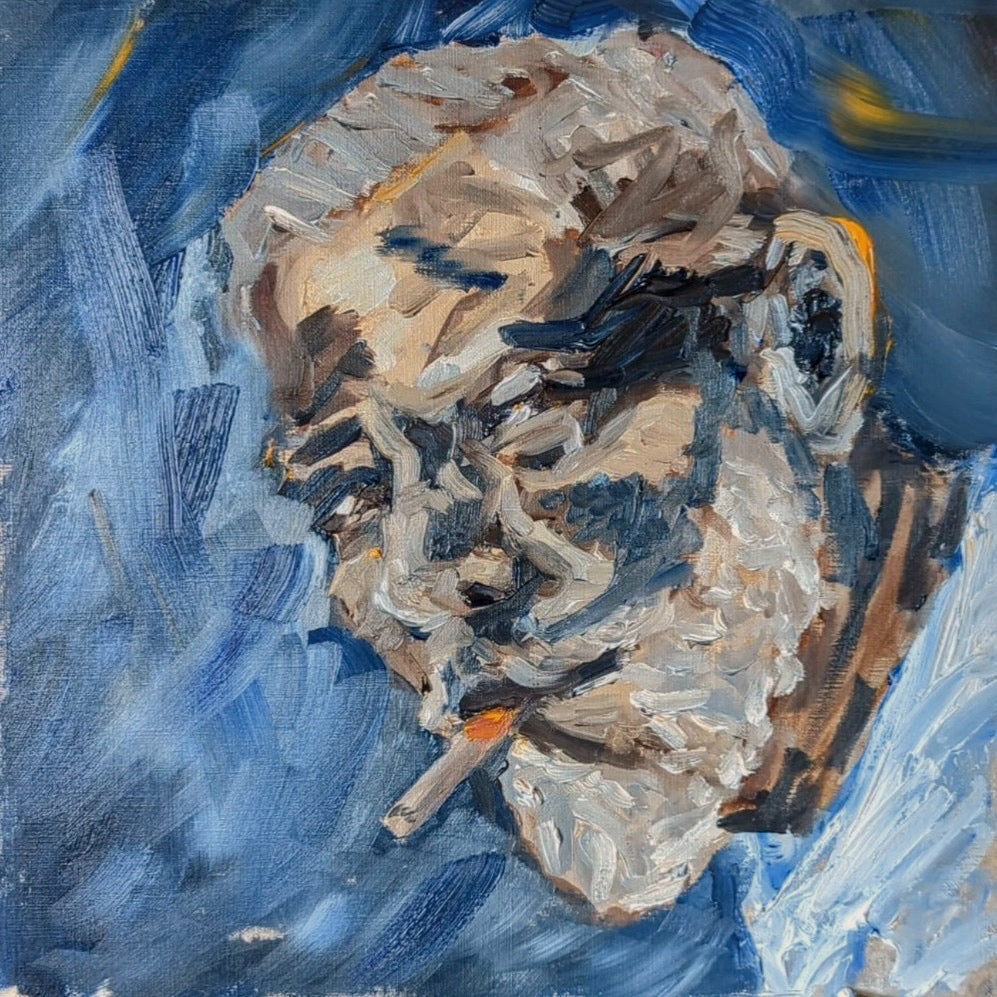 Artistic depiction of a Smoker with blue and gray background
